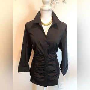 NY Collection Black Stretch Shirt